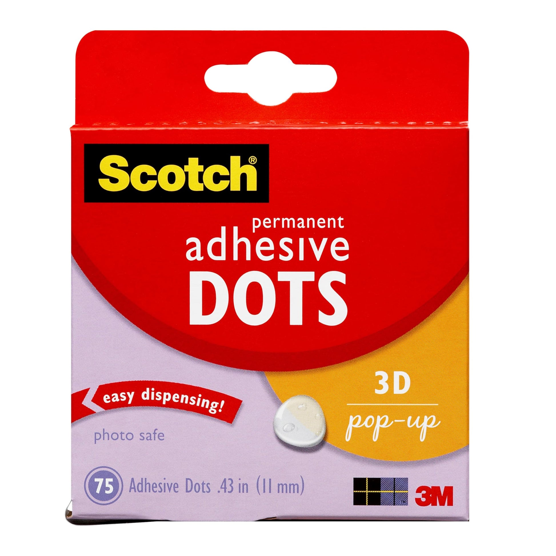Scotch Adhesive Dots 75 Count 010-75PU