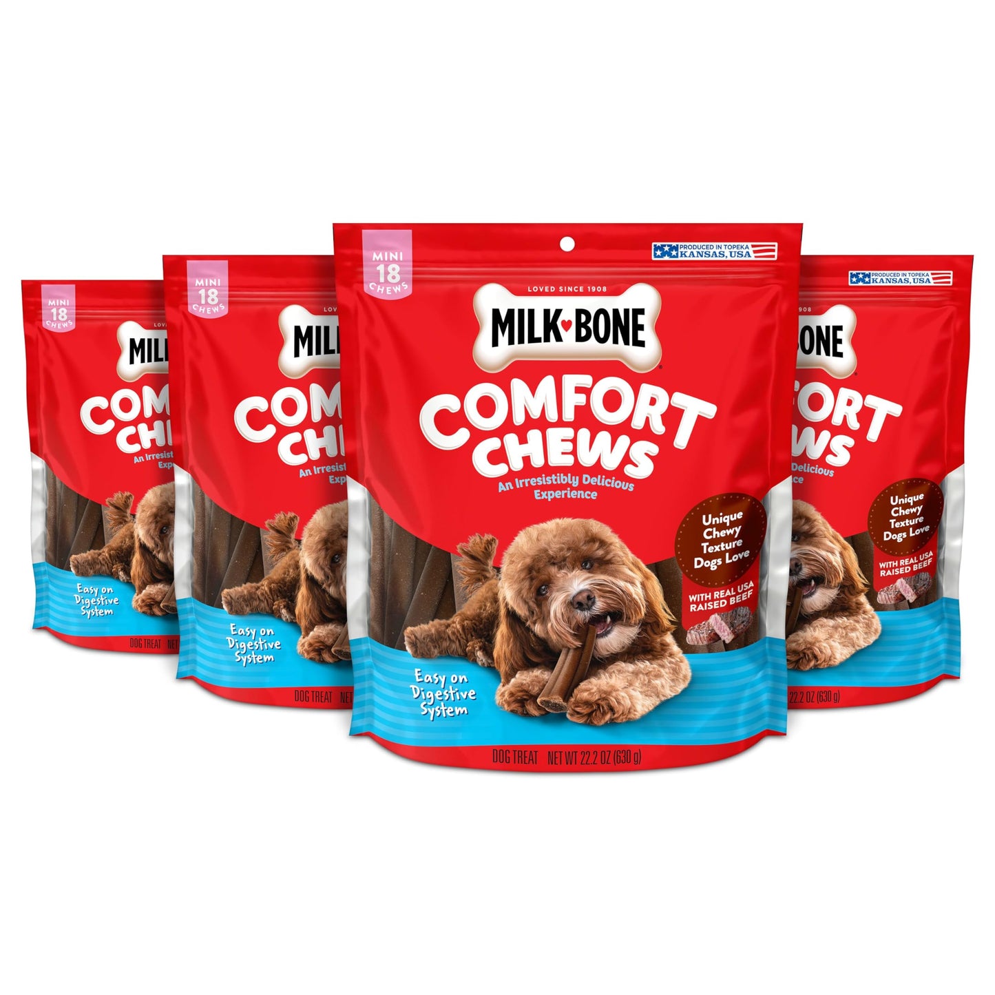 Milk-Bone Mini Comfort Chews Dog Treats 18ct (4pk)