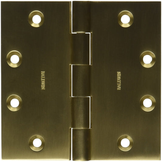 Baldwin 1045033I Square Mortise Hinge, Vintage Brass