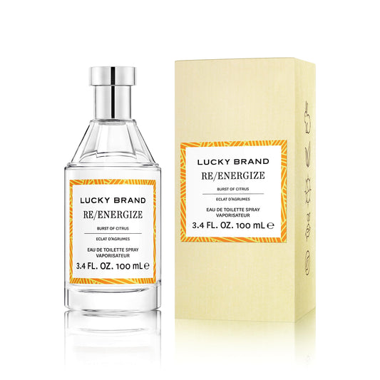 Lucky Brand Re/Energize The New Sustainably-Inspired & Exhilarating Mood-Evoking Unisex Fragrance For Women & Men, 3.4 Fl Oz EDT Spray (Pack of 1)