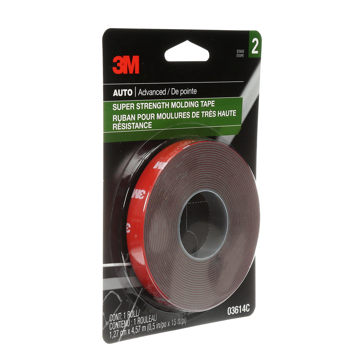 3M Scotch-Mount 03614 Molding Tape 1/2" x 15' Pack of 24