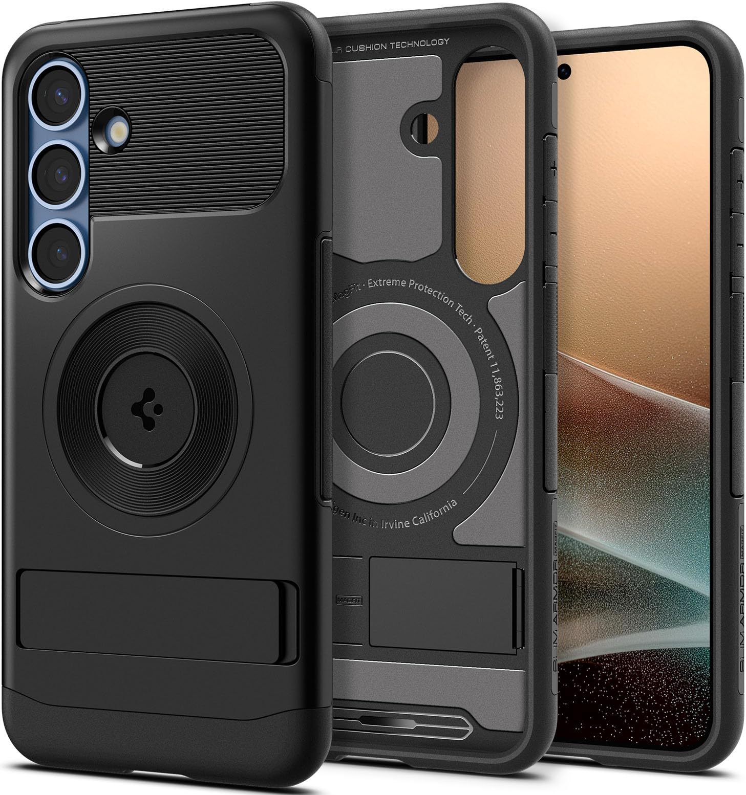 Spigen Slim Armor MagFit Designed for SP64E Case (2025) [Military-Grade Protection] Compatible with MagSafe - Black