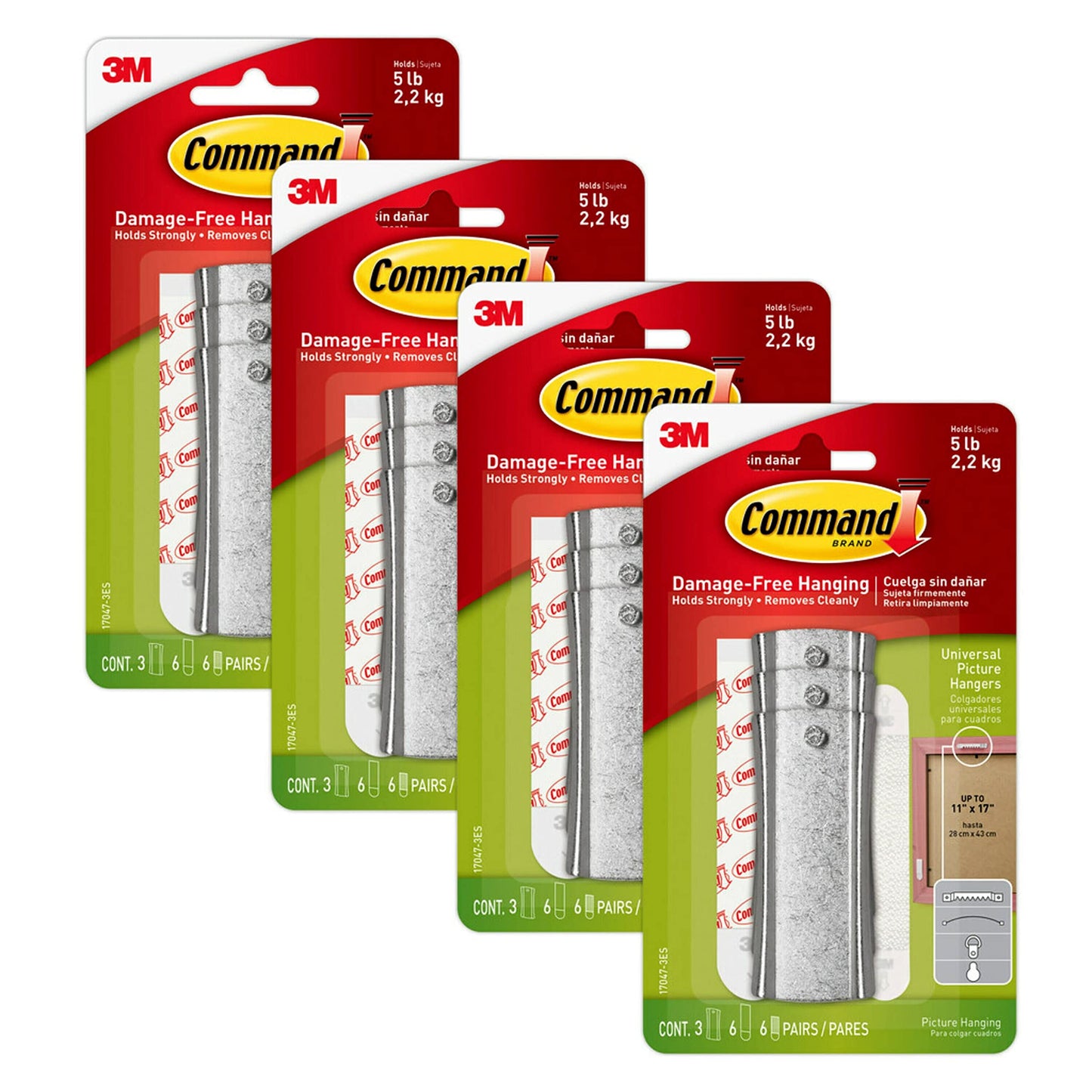Command Large Universal Frame Hanger 4-Pack