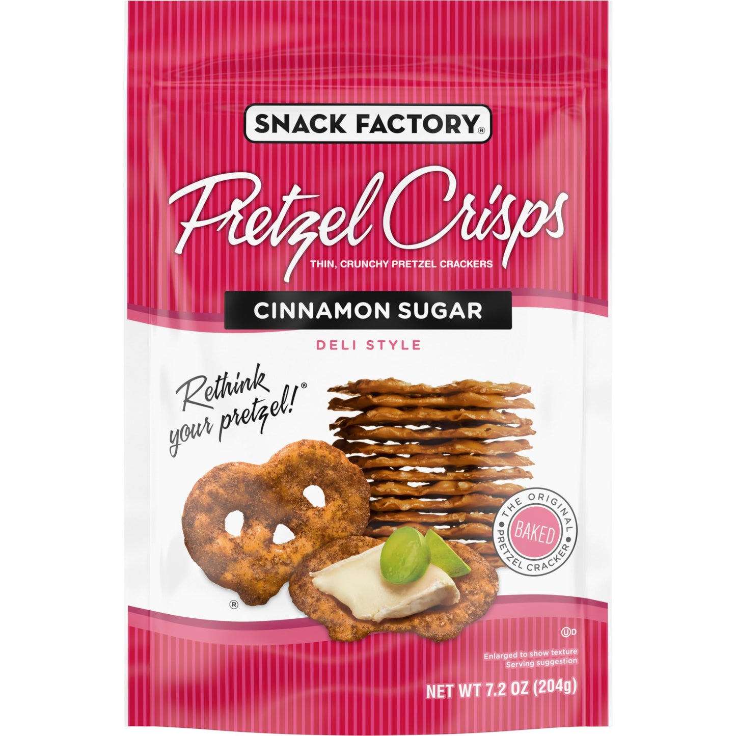 Snack Factory Pretzel Crisps Cinnamon Sugar 7.2 Oz