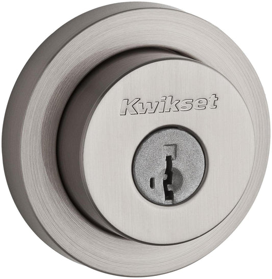 Kwikset Milan 158RDT-S Keyed Deadbolt Satin Nickel