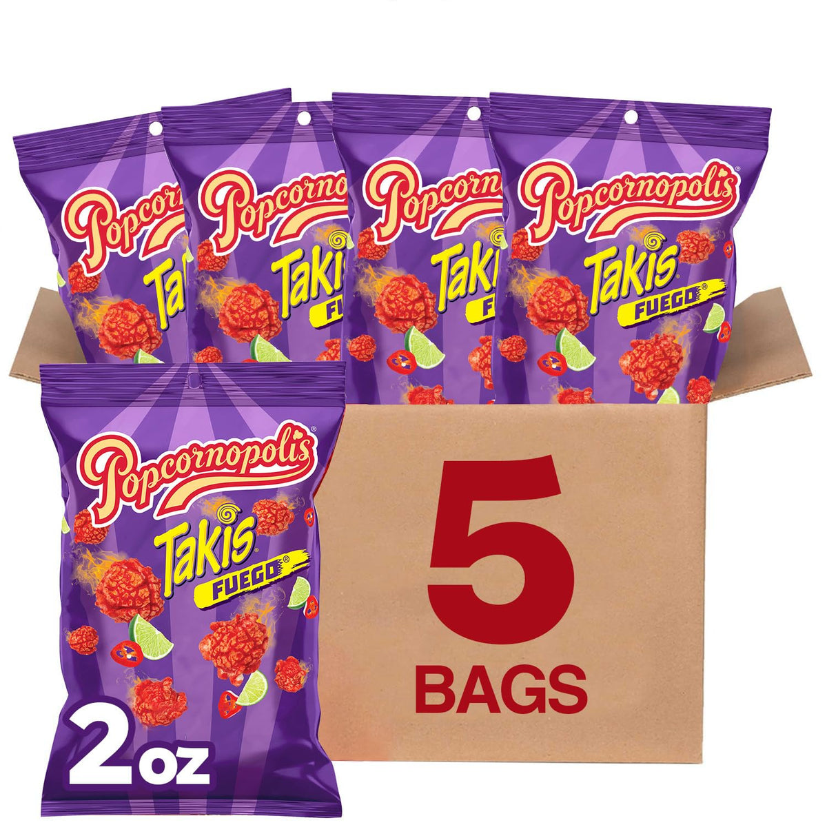 Popcornopolis Fuego Takis Popcorn Multipack 5 Count