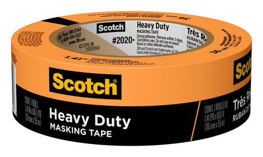 Scotch Heavy Duty Masking Tape, 1.41 in x 60.1 yd, 2020+-36AP, 1 roll