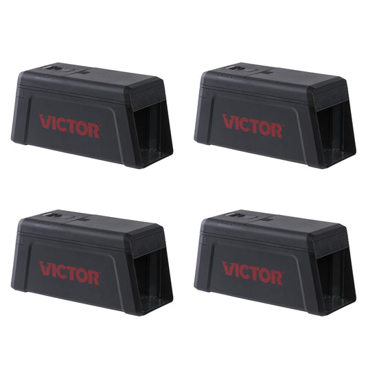 Victor M241 Indoor Electronic Humane Rat and Mouse Trap - No Touch, No See Electric Rat and Mouse Trap - 4 Traps