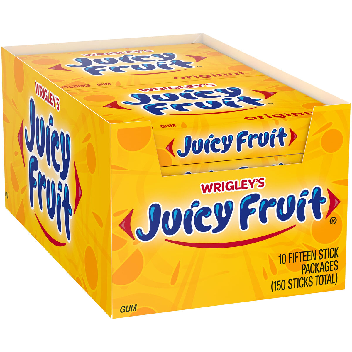 Wrigley Juicy Fruit Slim Pack 15 Stick 10 Pack