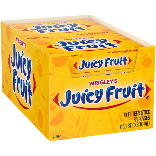 Wrigley Juicy Fruit Slim Pack 15 Stick 10 Pack