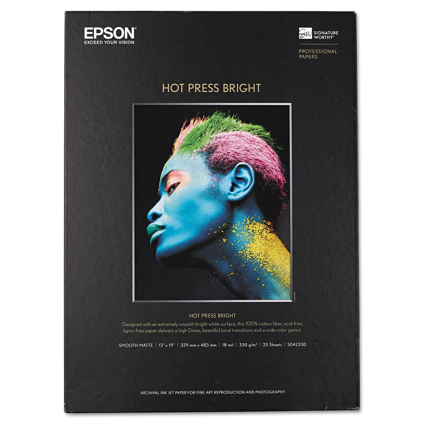 Epson Hot Press Bright Fine Art Paper 13x19 25-Pack
