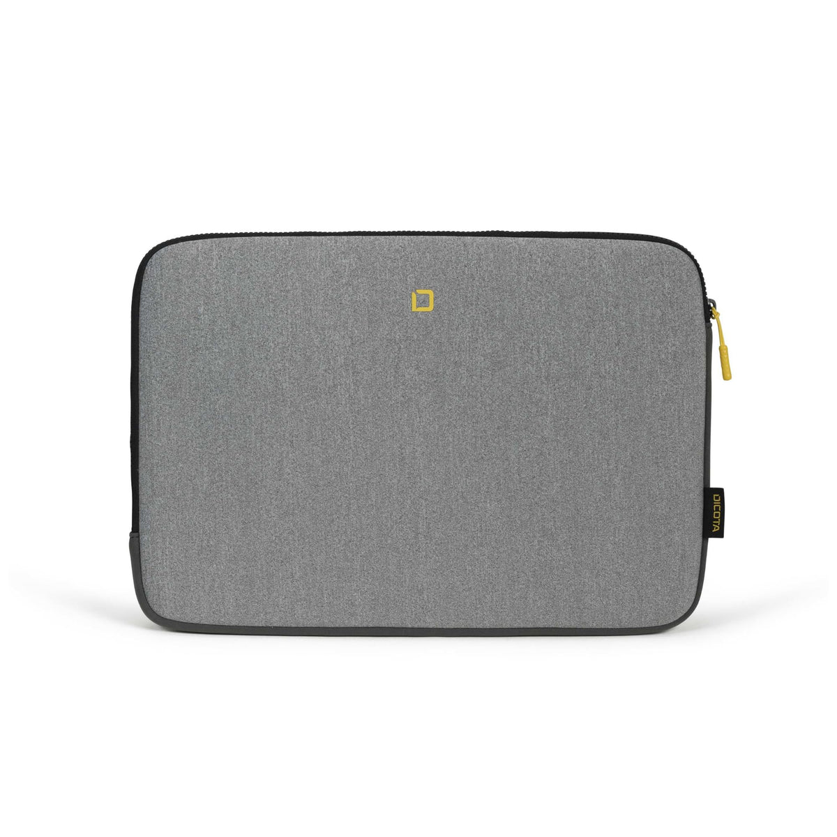 Dicota Skin Case 13-14.1 Inch Flow Laptop Notebook Computer Tablet Bag Sleeve, Stretch Neoprene Sleeve Notebook Case, Grey/Yellow