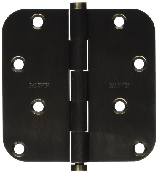 Baldwin 1140050I Radius Mortise Hinge, Antique Brass