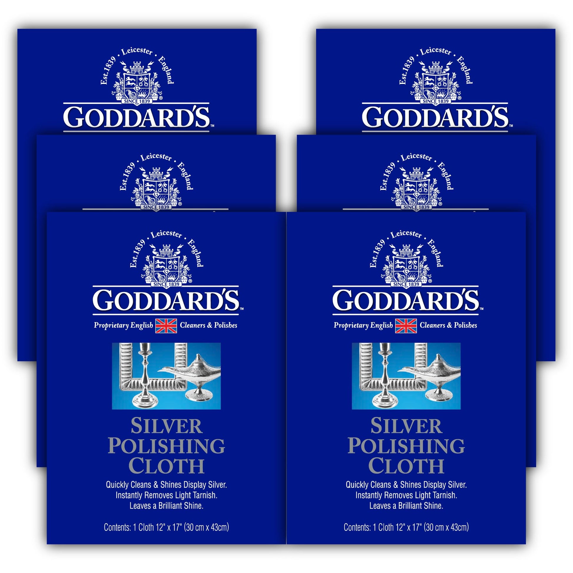 Goddard's Silver Polishing Cloth 6-Pack