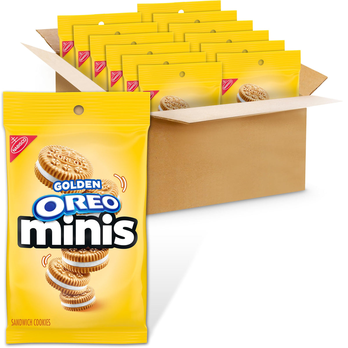 OREO Minis Golden Sandwich Cookies 12 Pack 3 oz Bags