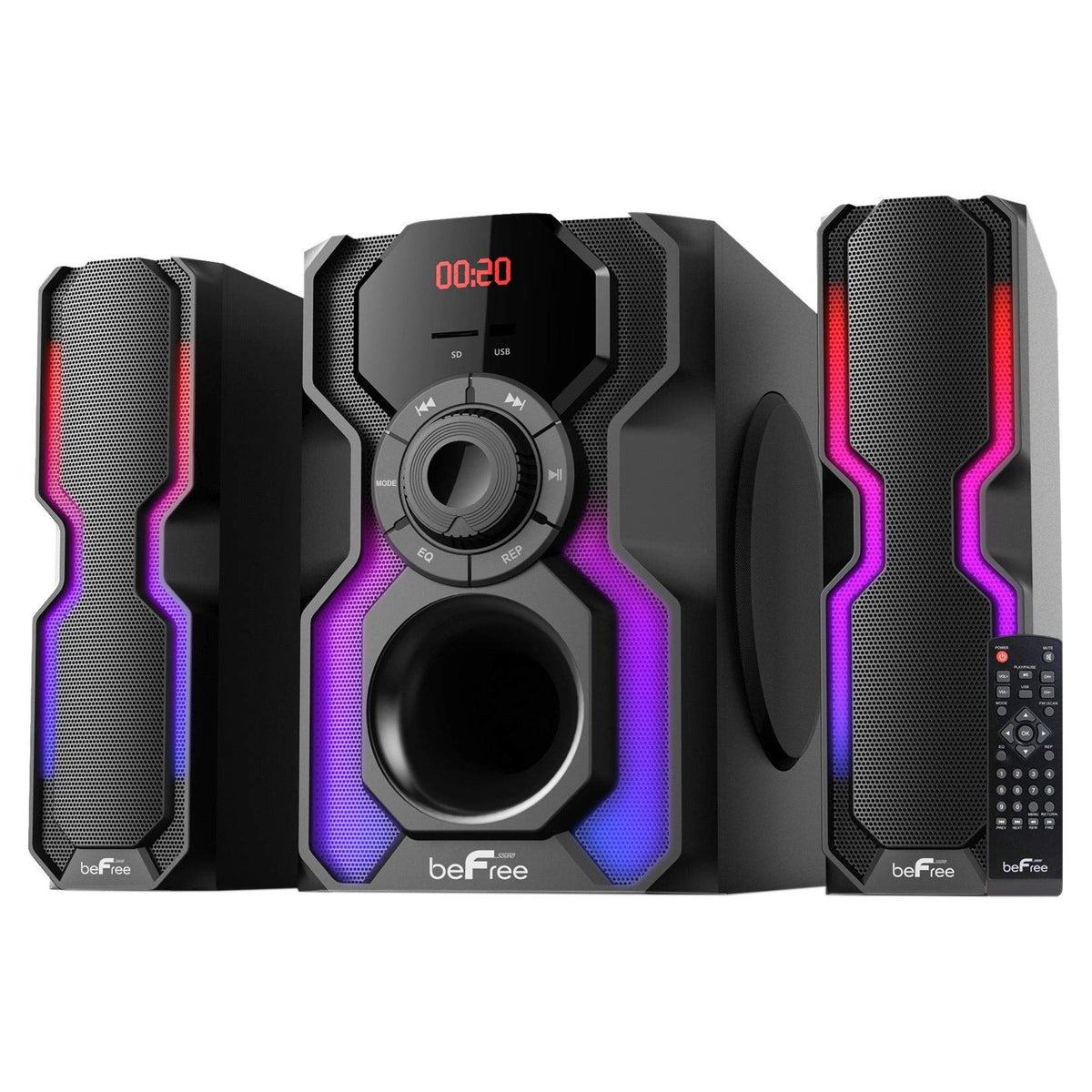 beFree Sound 2.1 Channel Bluetooth Speaker System