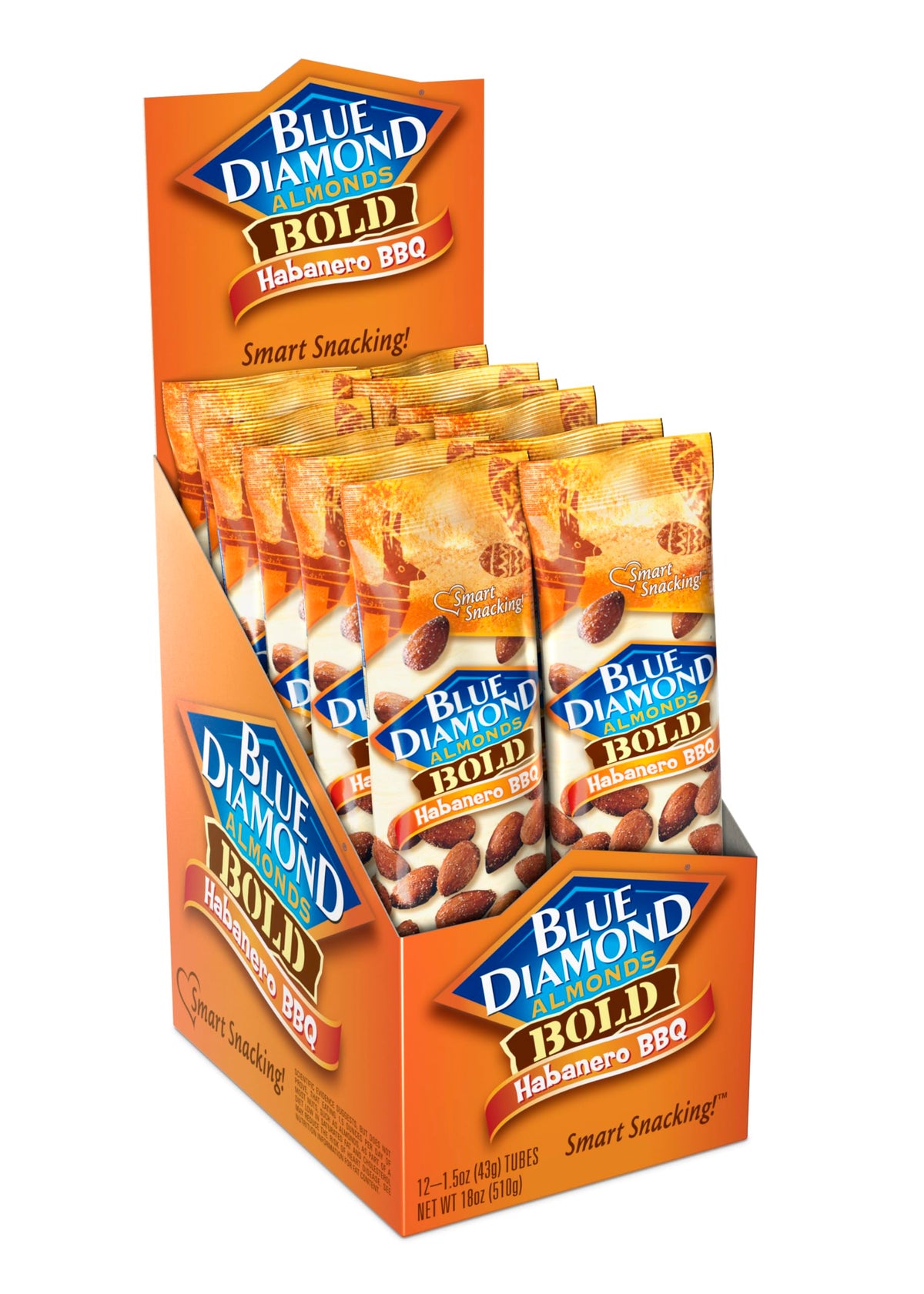 Blue Diamond Bold Habanero BBQ Almonds 1.5oz 12 Pack