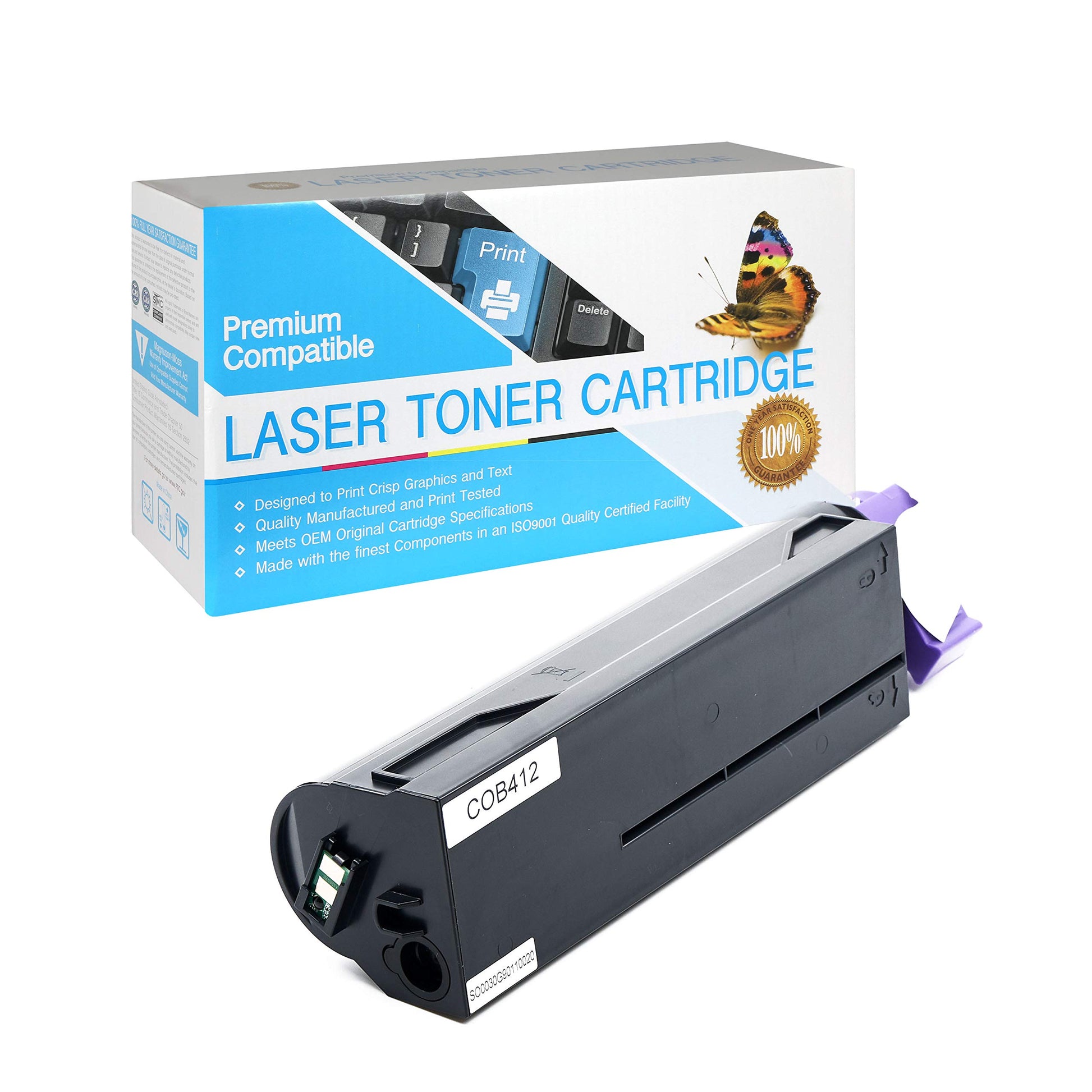 SuppliesOutlet Toner Cartridge Okidata B412 45807105 Black 1 Pack