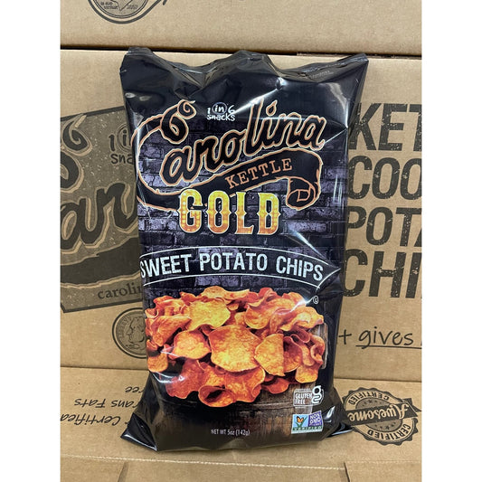 Carolina Kettle Gold Sweet Potato Chips 5oz Bag Certified Awesome