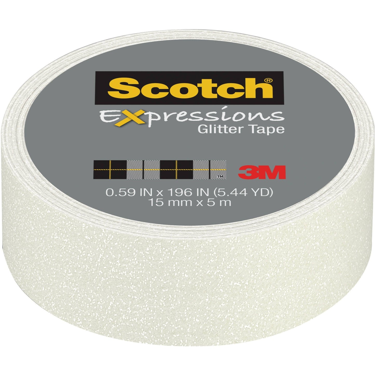 Scotch Expressions Glitter Tape 0.59" x 196" White
