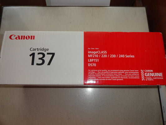 Canon Genuine OEM 9435B001 137 Black Toner Cartridge (2.4K YLD)