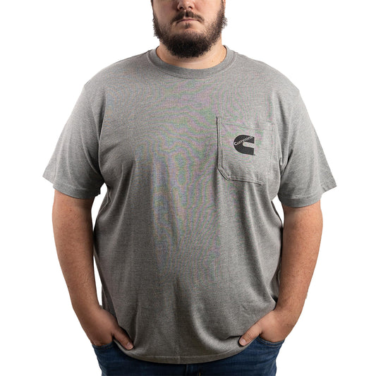 Cummins Men's Pocket Tee Gray 4XL