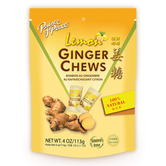 Prince Of Peace Ginger Chews Lemon 4 oz