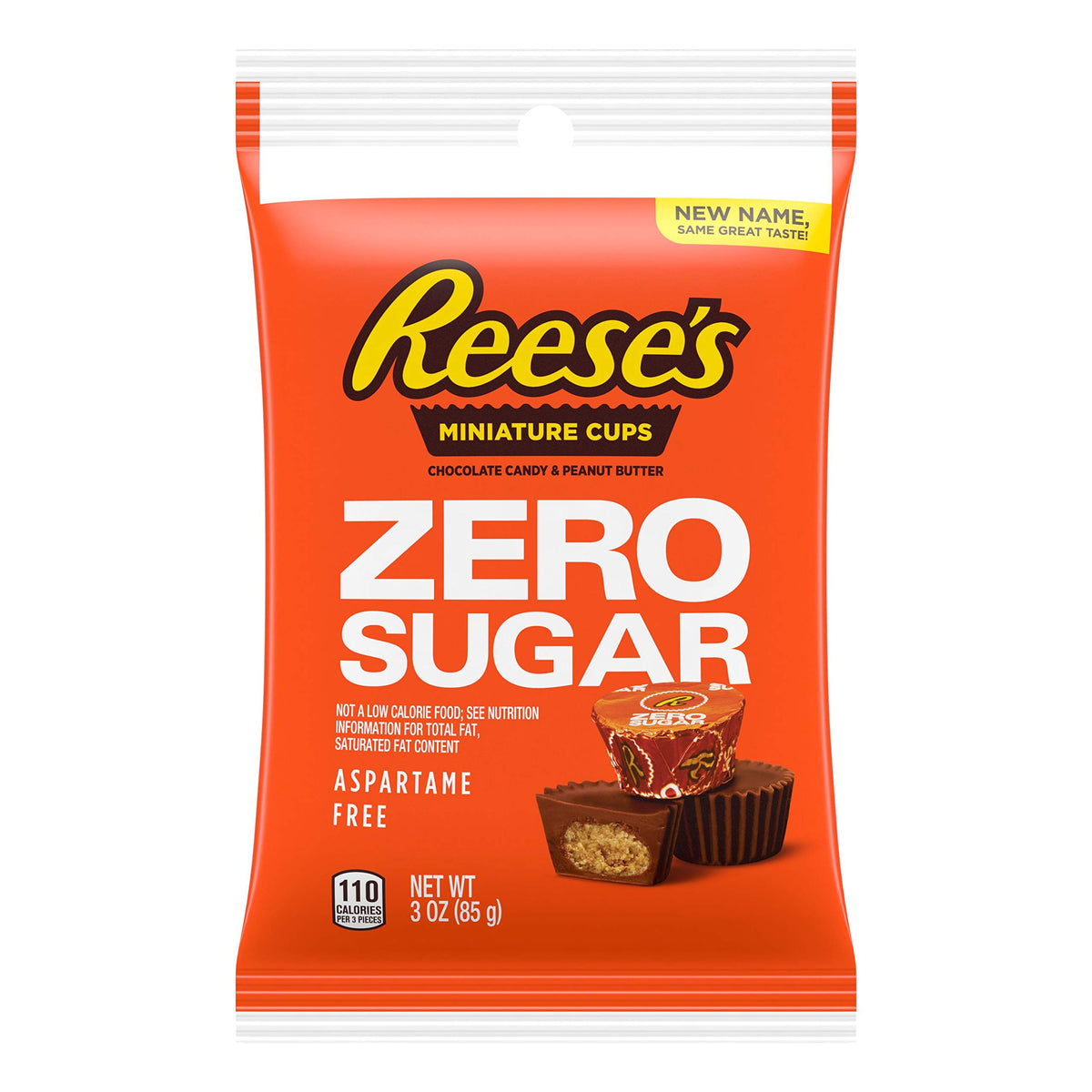 REESE'S Zero Sugar Peanut Butter Cup Miniatures 3 oz, 12 ct