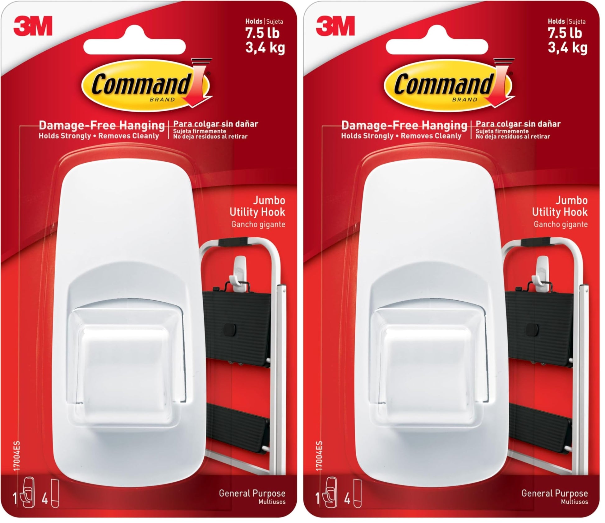 3M Command Jumbo Utility Hooks 2-Pack