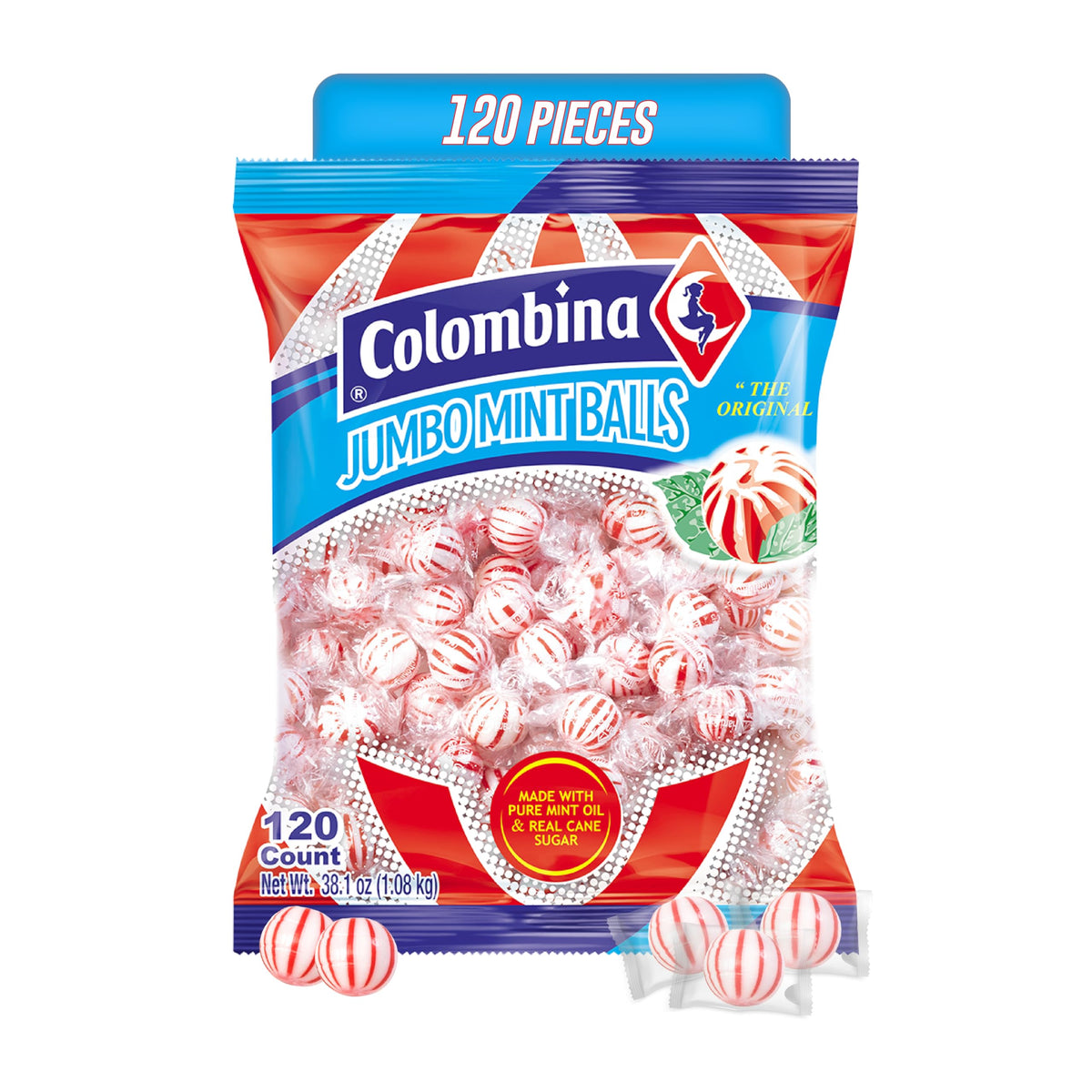 Colombina Jumbo Peppermint Balls 120ct