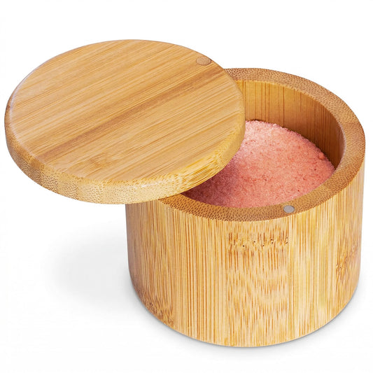 Totally Bamboo Round Salt Box