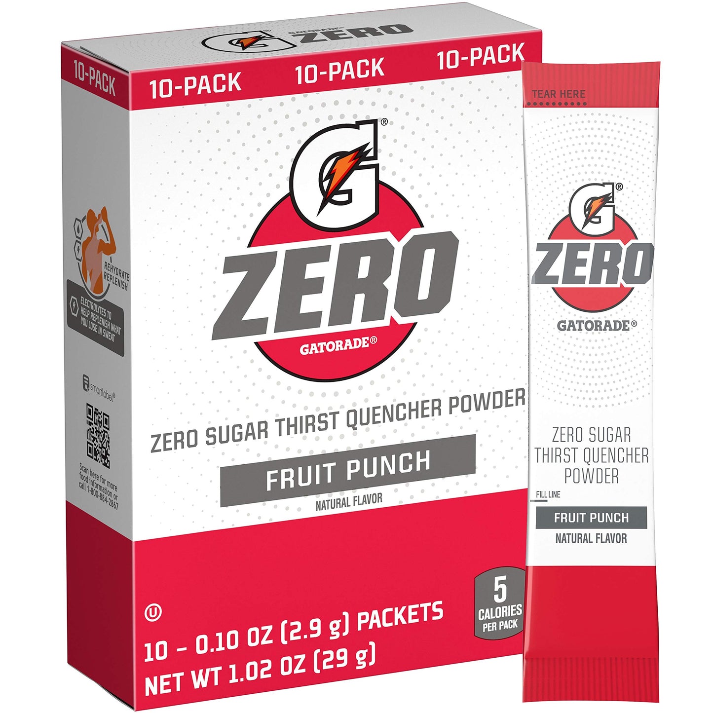 Gatorade Zero Sugar Fruit Punch Powder 1.02 oz