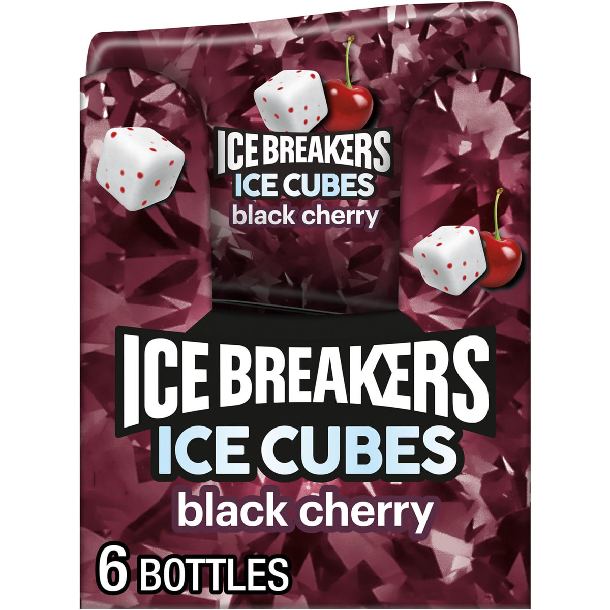 ICE BREAKERS Ice Cubes Black Cherry Gum 3.24 oz 6 Pack