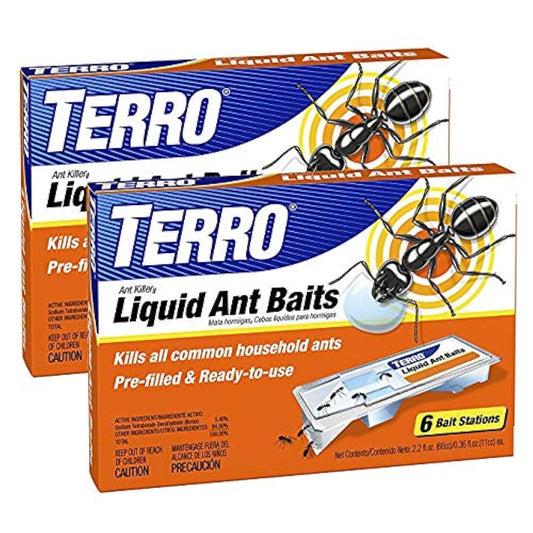 TERRO Ant Killer Bait Stations T300B - Liquid Bait to Eliminate Ants - Bait System - 12 Count Stations for Effective Indoor Ant Control