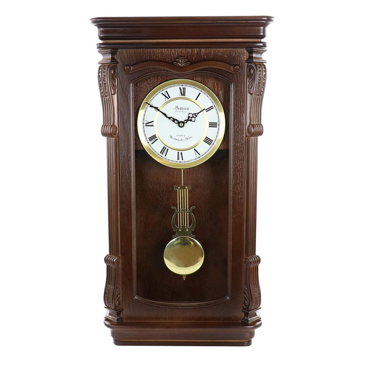 Bedford Chestnut Chiming Pendulum Wall Clock