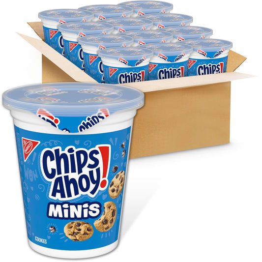 CHIPS AHOY! Minis Original Fudgy Chocolate Chip Cookies, 12-3.5 oz Cups