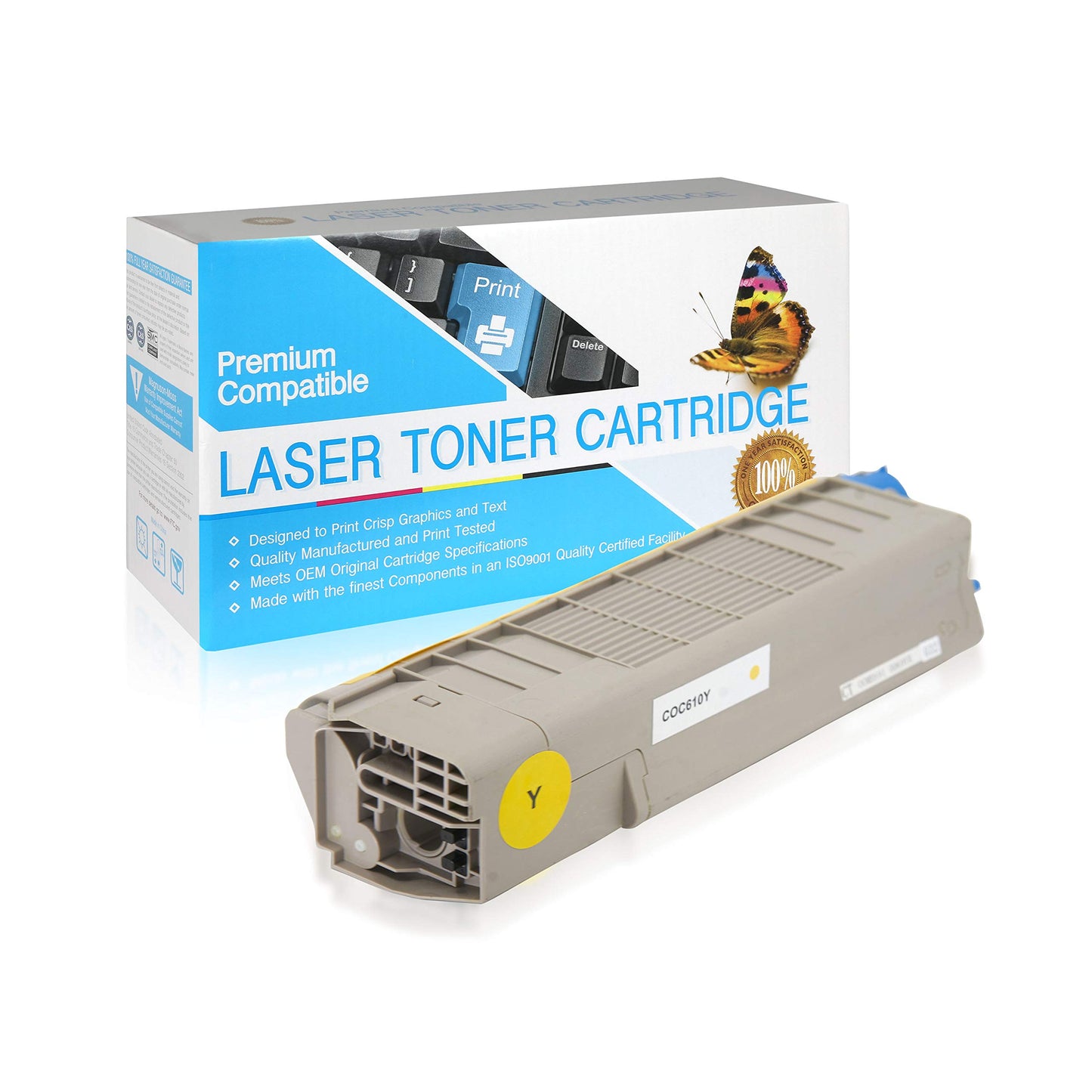 SuppliesOutlet Toner Cartridge for Okidata C610 44315301 Yellow 1 Pack