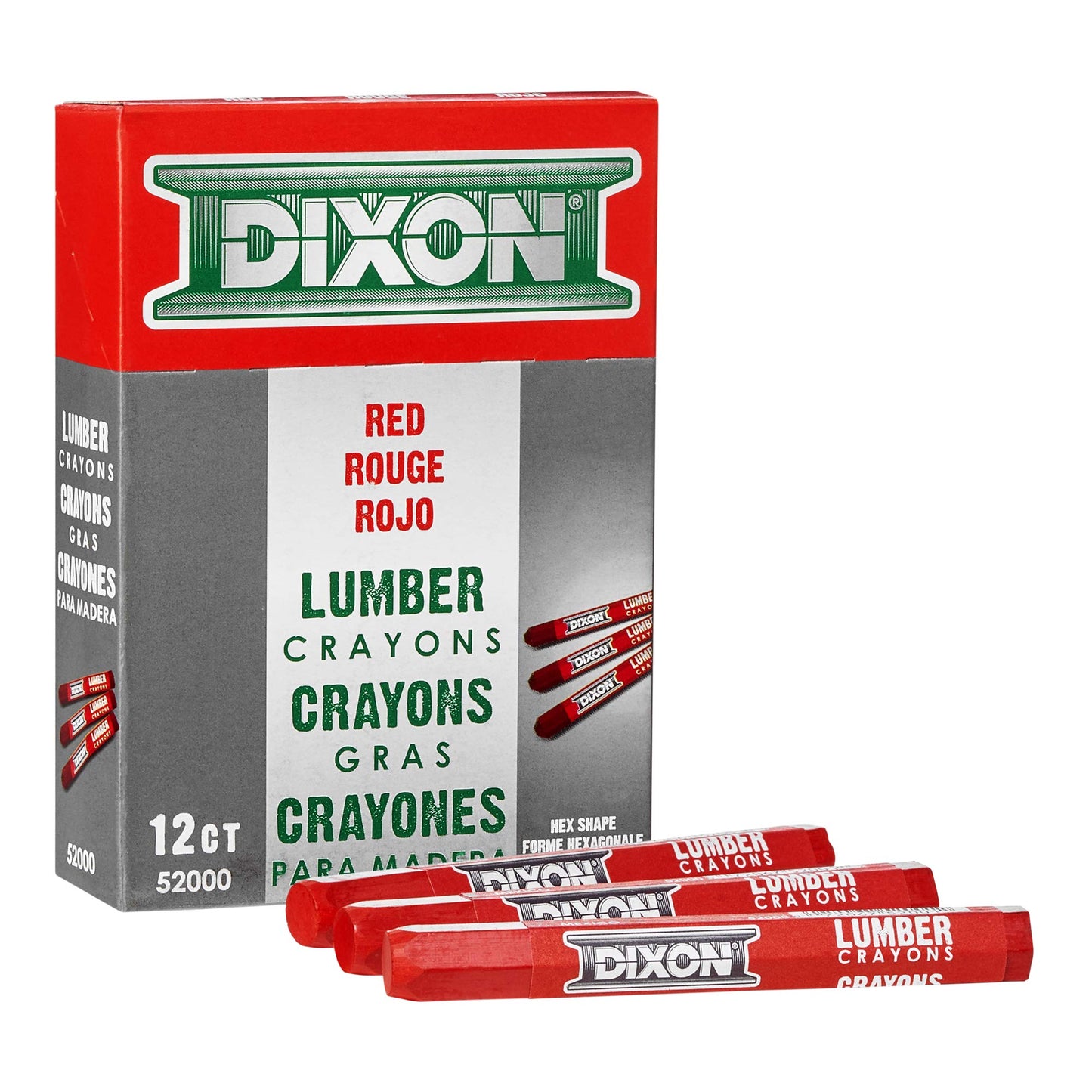 Dixon Ticonderoga Lumber Crayon Red 52000