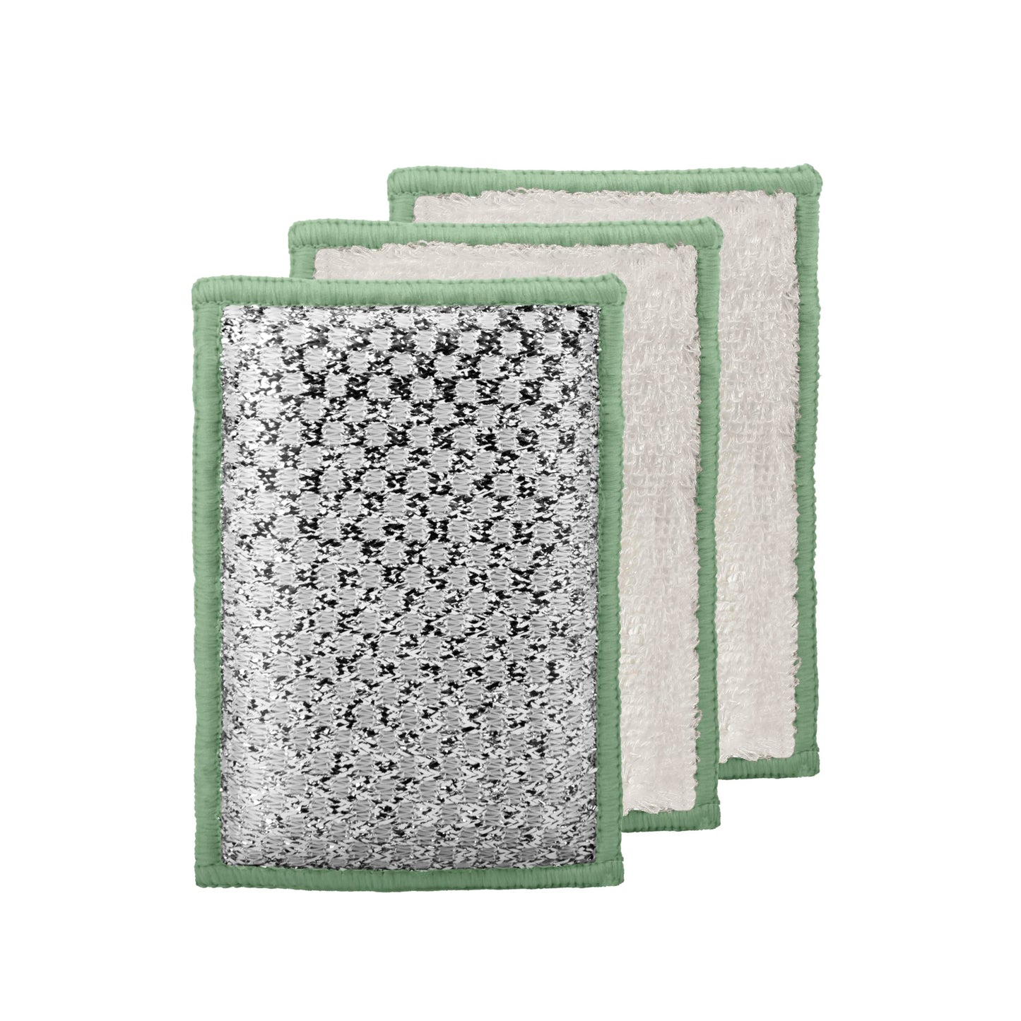 OGGI Bamboo Scrubbing Sponges 3-Pack, Sage, 7x4