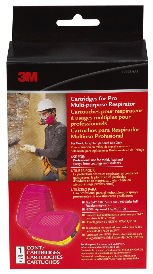 3M 60923HB1-C Cartridges for Pro Multi-Purpose Respirator