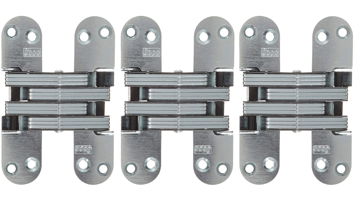SOSS 218US26D Invisible Hinge 3-Pack, Satin Chrome