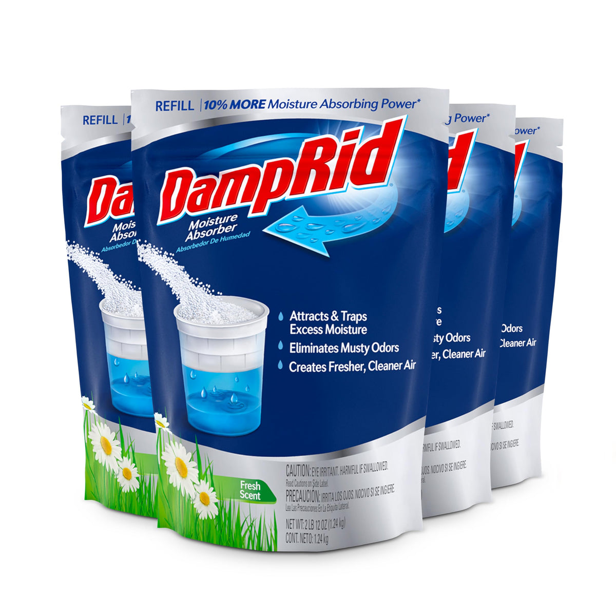 DampRid Refill Bag 44 oz 4-Pack Fresh Scent