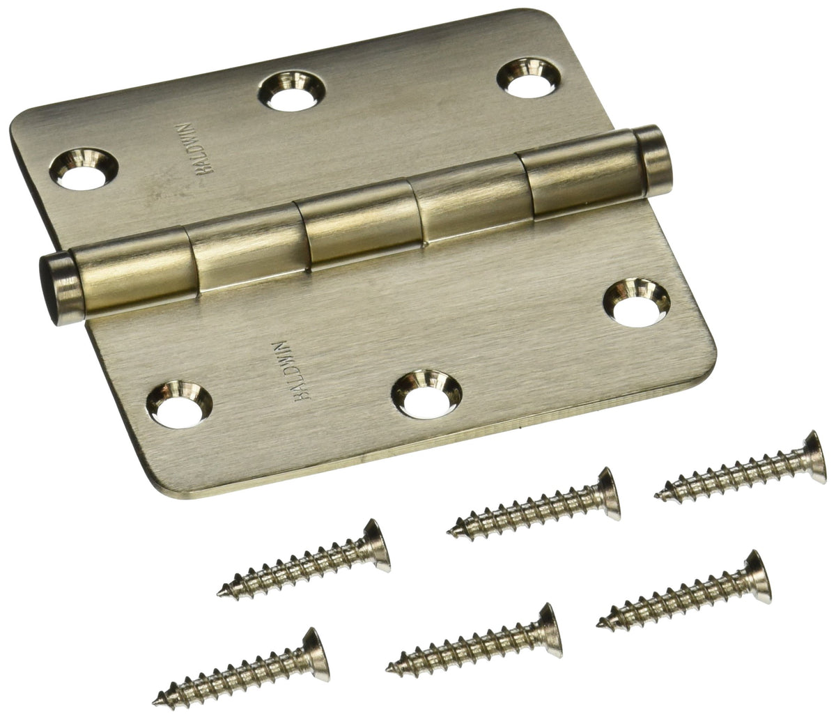 Baldwin 1435056I Radius Mortise Hinge Satin Nickel
