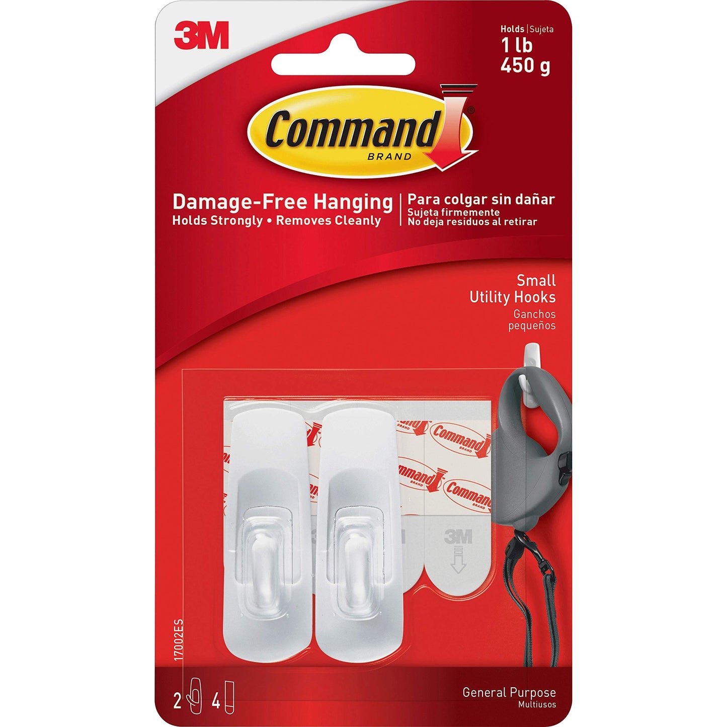 3M Small Hooks Holds 1 lb 2-Pack