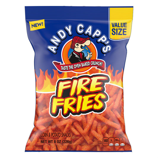 Andy Capp's Fire Fries Corn & Potato Snacks 8 oz