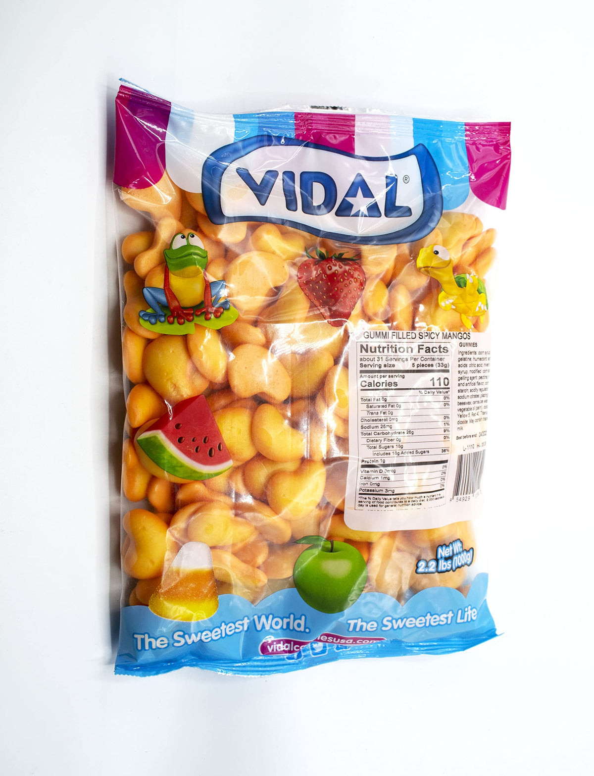 Vidal Spicy Mango Gummy Candy 2.2 lb
