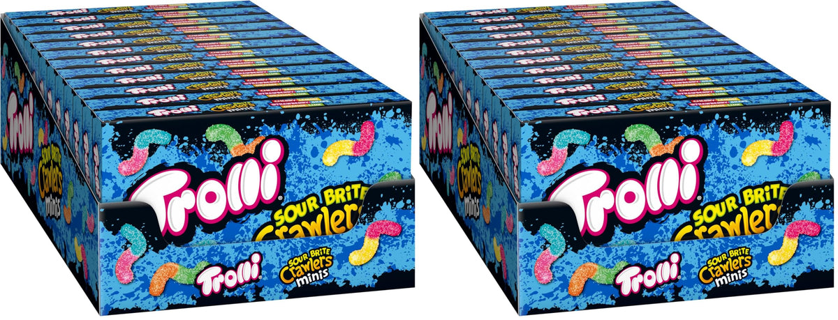 Trolli Sour Brite Crawlers Minis 3.5oz Box 24 Pack