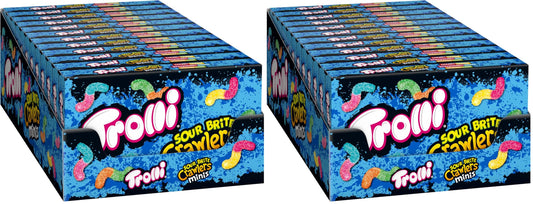 Trolli Sour Brite Crawlers Minis 3.5oz Box 24 Pack