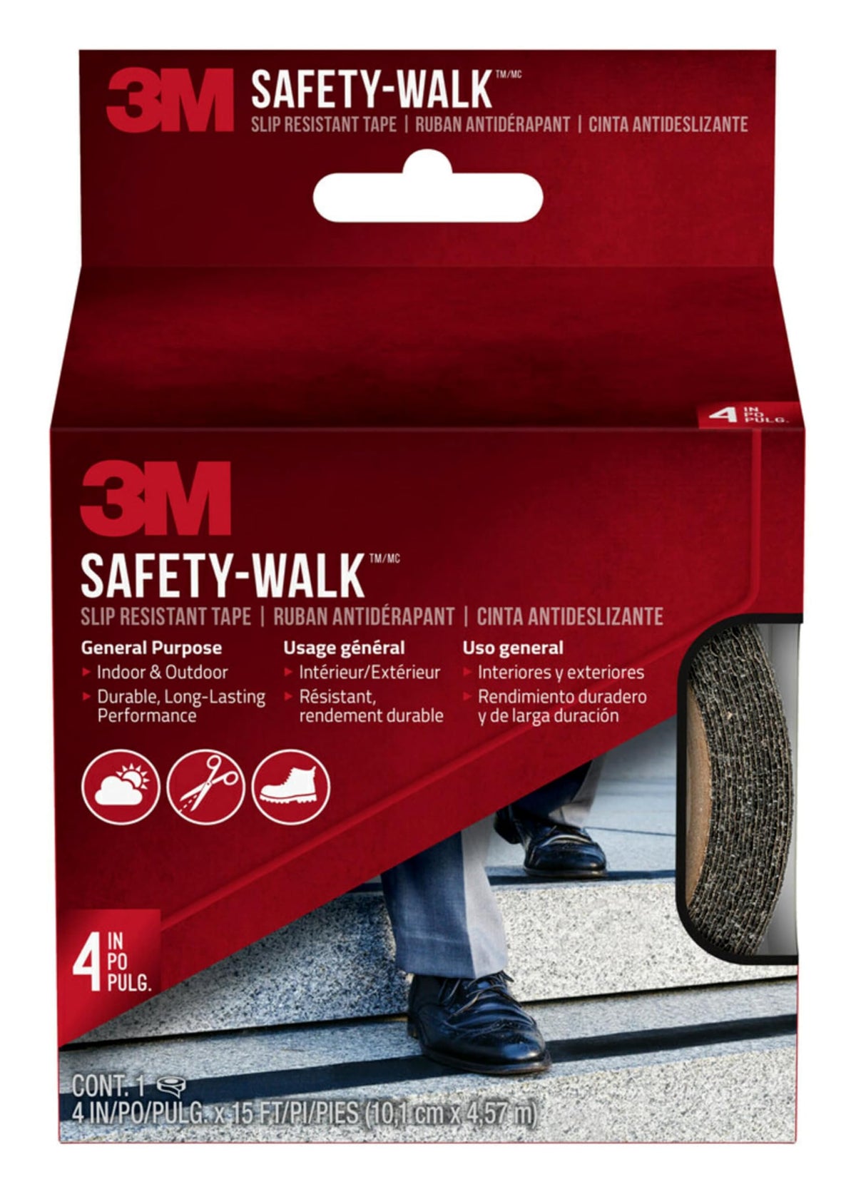 3M Tread Slip-Resistant Tape 4in x 15ft