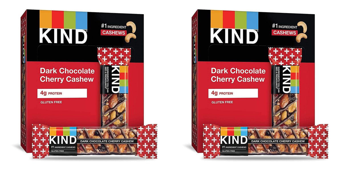 KIND Dark Chocolate Cherry Cashew Bars 1.4oz 12ct, 2 Pack